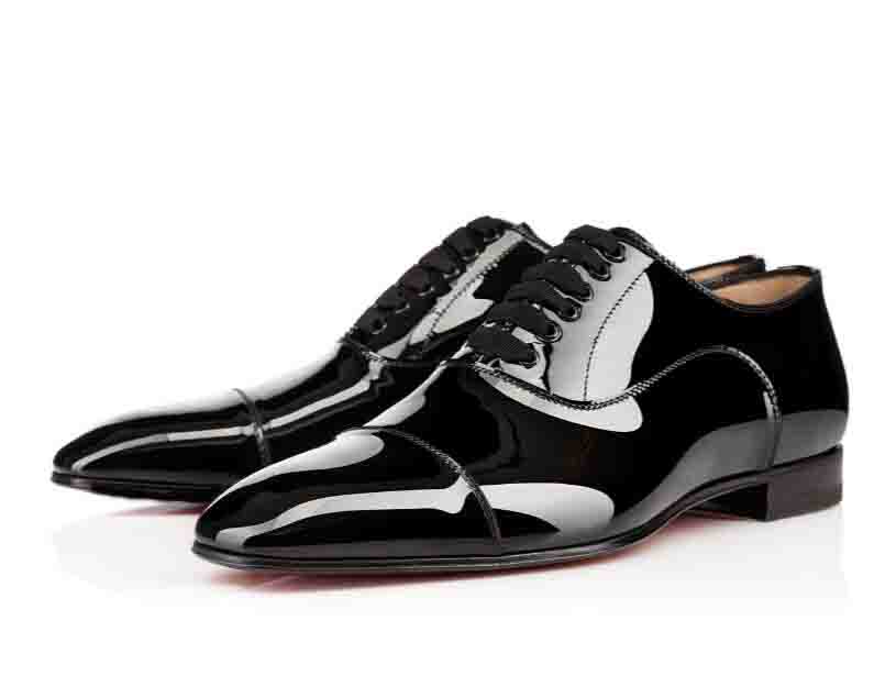 

Brand Red Bottom Loafers Luxury Party Wedding Shoe Designer BLACK PATENT LEATHER Suede Dress Shoe For Mens Slip On Flats