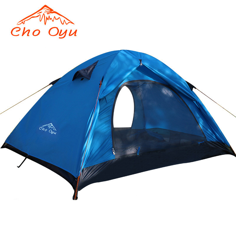 

2 Person Lightweight Outdoor Camping Tent Double Layer Backpacking Tents Waterproof Portable Beach Tent Sun Shelter 47x13x11cm