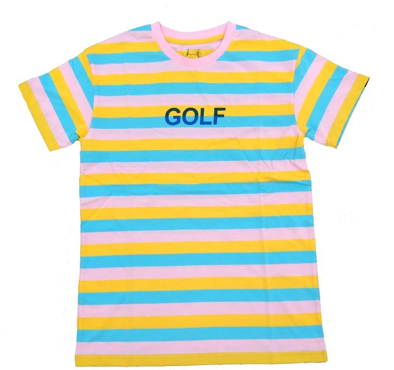 

New Striped golf Le Fleur Tyler The Creator T Shirts for Women Men Unisex T-Shirt Hip Hop Skateboard Street Cotton T-Shirts Tee Top gunn, As pic