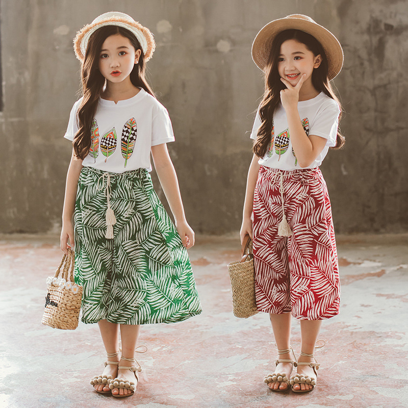 

Summer 2020 Baby Girls Clothes Sets Outfits Kids Clothes Short Sleeve +Pants Children Clothing Set 3 4 5 6 7 8 9 10 11 12 Years, Green