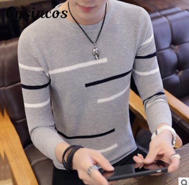 

CYSINCOS 2020 New Autumn Winter Men Sweater Men Turtleneck Solid Color Casual Sweater Mens Slim Fit Brand Knitted Pullovers XXXL, Grey