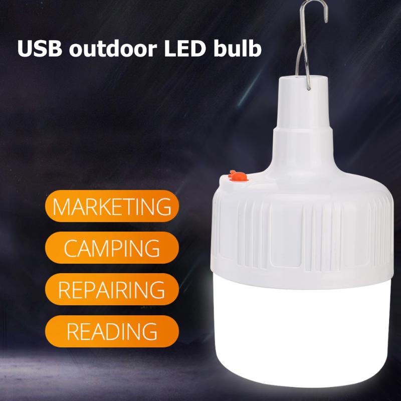 

Portable LED Camping Light Bulb 40W 80W 100W USB Rechargeable Tent Lamp Lanterns Outdoor BBQ Hiking Emergency Lights