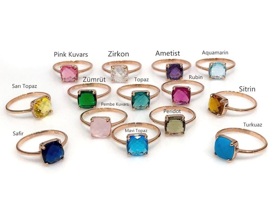 

Baget Tiny Natural Stone Seçenekli Top Quality Silver Ring