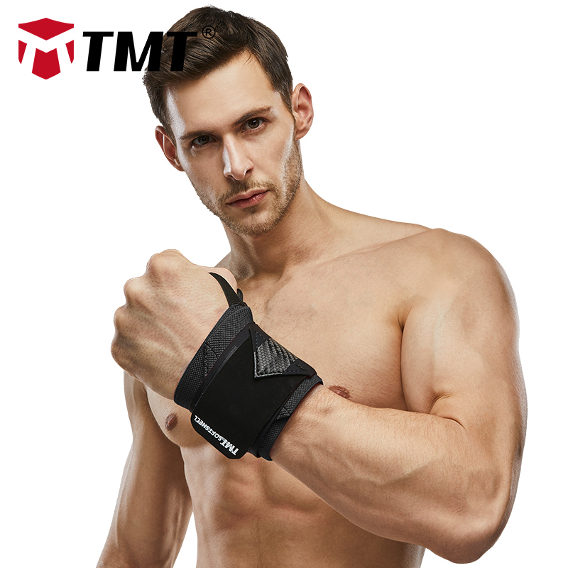 

TMT Wristband Weight Lifting Wrist Support Brace Fitness Gym Sport Wrist Wrap Bandage Hand Powerlifting Support Barbell Crossfit T191230, B62 black