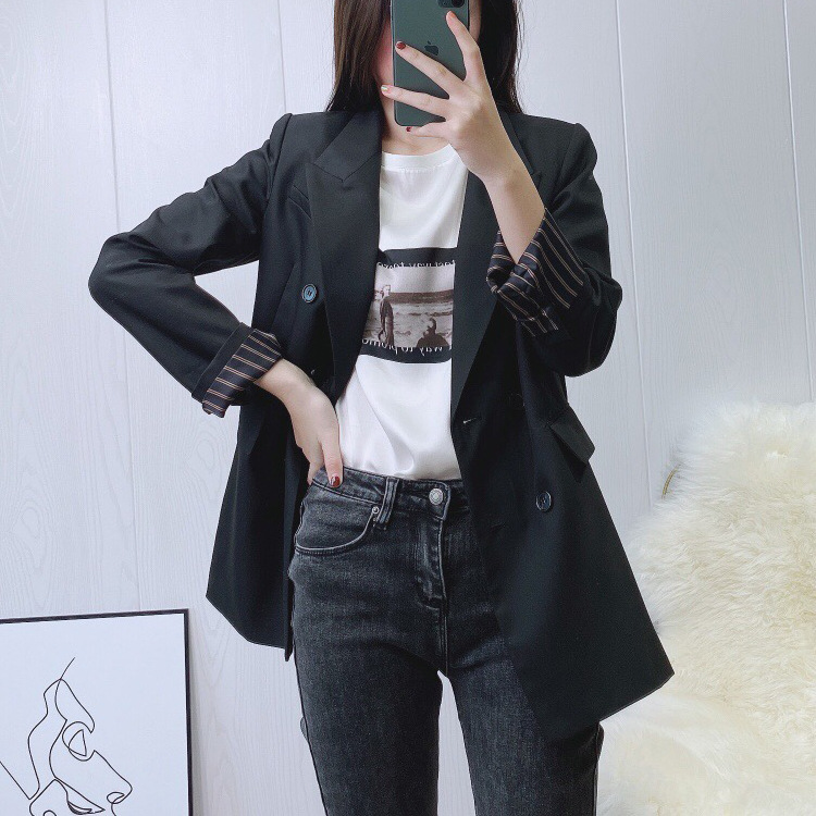 

Top design! 2020 Spring new arrival casual style women office lady blazer coat free shipping PYF20780MAR2, As pic