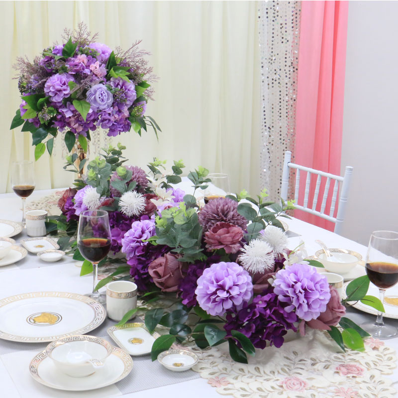 

50/100cm DIY wedding flower wall arrangement supplies silk peonies rose artificial flower row decor wedding iron arch backdrop