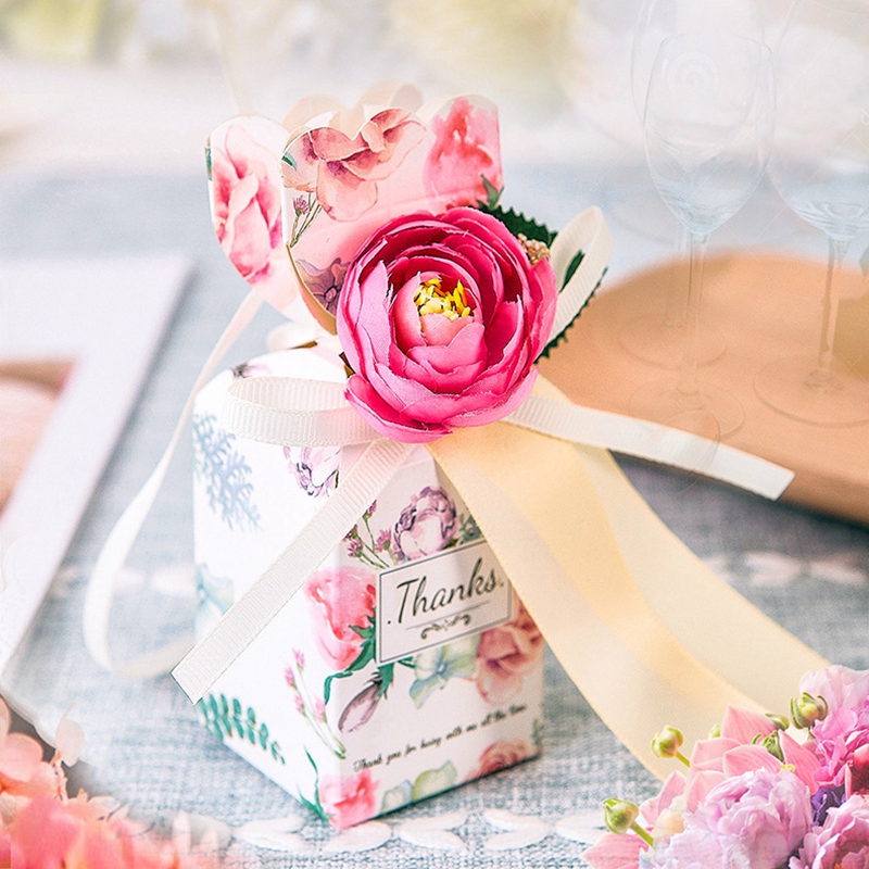 

10pcs/lot European Vase shape candy box Personality wedding flower box gift boxes Kid Baby Shower Party Favors Birthday Supplies