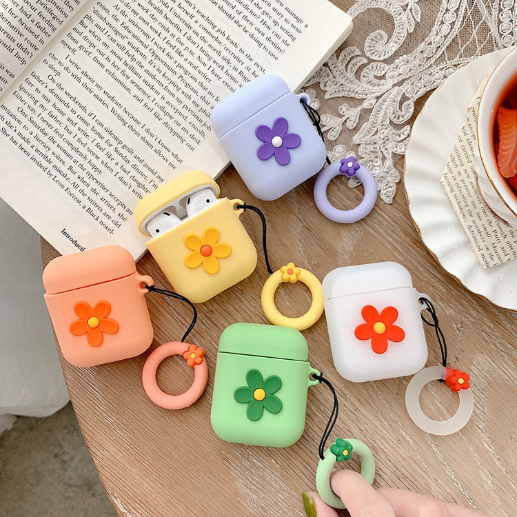 

High Quality Airpod 2 Protection Case Korea Flower Good Silicone Material