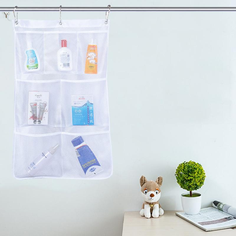 

Shower Organizer Bathroom Caddy Tub Hanging Mesh Storage Bag Underwear Toys Toothbrush Polyester Organizer Caddy Storage Bag