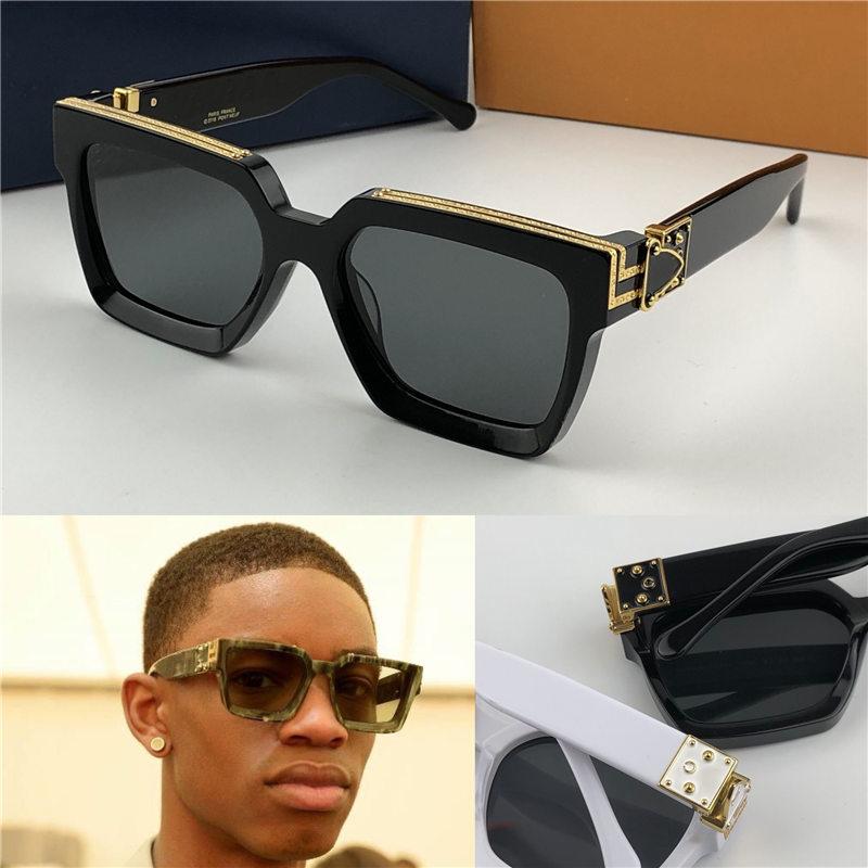 

2020 New Men Brand Designer Sunglasses 96006 Millionaire Square Frame Vintage Shiny Gold Summer UV400 Lens Style Laser Logo Top Quality 1165