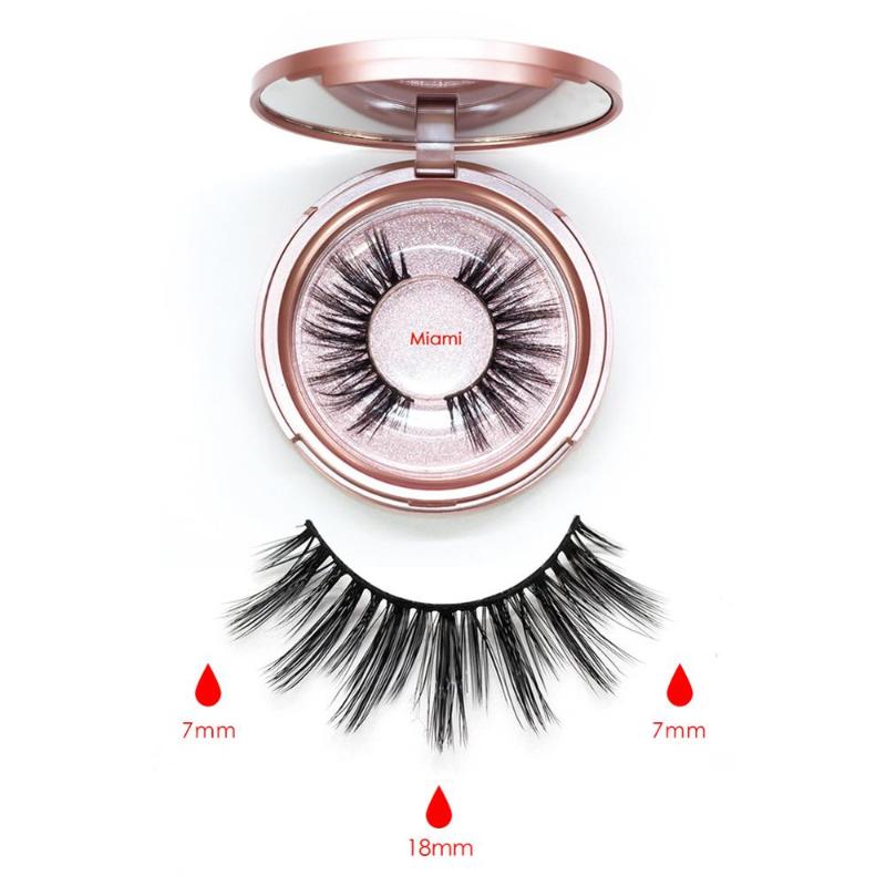 

5 Magnet Eyelashes Natural Full Coverage Glue-free 3D Resuable Magnetic False Lashes Eyelashes Extension Strentgh Magnet-Miami