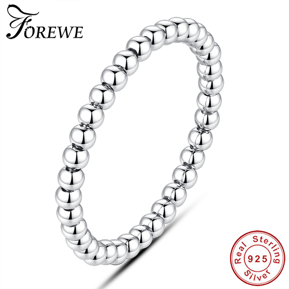 

Autumn New Genuine 925 Sterling Silver Beaded Ring Eternal Clouds Stackable Finger Ring Fashion European Original Silver Jewelry