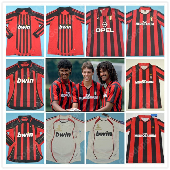 Maglia Jersey AC MILAN 90//91 96//97 02//03 VAN BASTEN BAGGIO WEAH INZAGHI