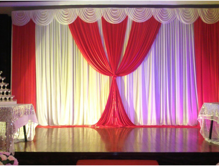 Wedding Background backdrops 6m/20ft (w) x 3m/10ft (h) Wedding curtain wedding props stage background veil-image-454887557