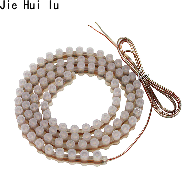 

1Pcs 24/48/72/96/120CM Flexible LED Strip Soft PVC DRL Car Motorcycle Black license plate light Luces LED Great Wall, As pic