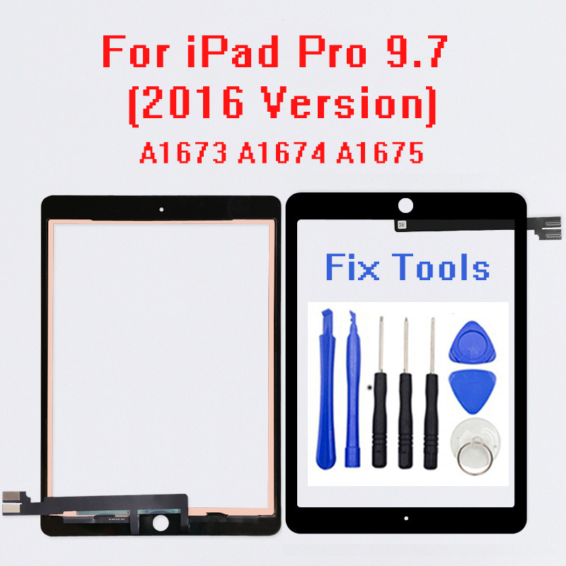 

30Pcs/lot Tested Digitizer Touch Screen Outer Panel For iPad Pro 9.7 (2016 Version) A1673 A1674 A1675 Glass Lens Replacement