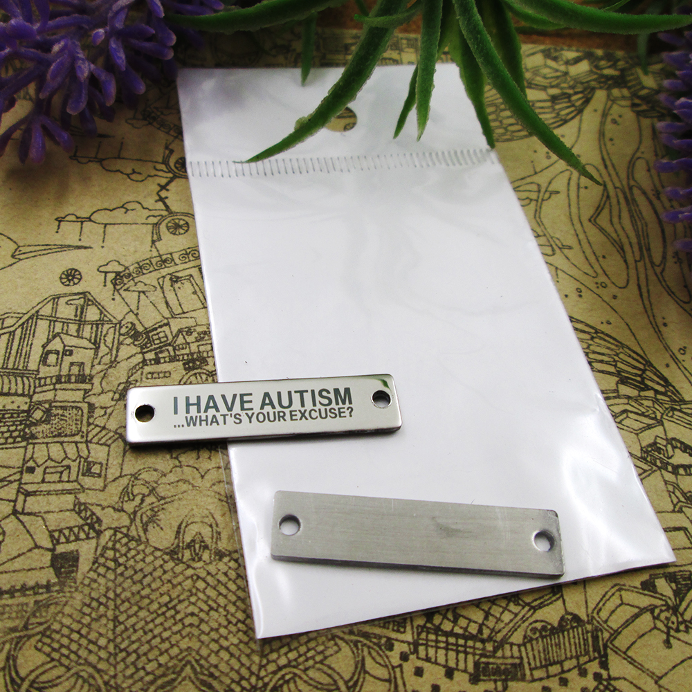 

40pcs--"I have autism ..what's your excuse"stainless steel charms more style for choosing DIY Charms pendants for necklace