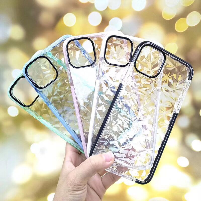 

Diamond Case For iPhone 11 Pro XR XS MAX Soft TPU Shockproof Cover Protector Crystal Bling Glitter Rubber Case For Samsung S10 Plus Note10 9, White