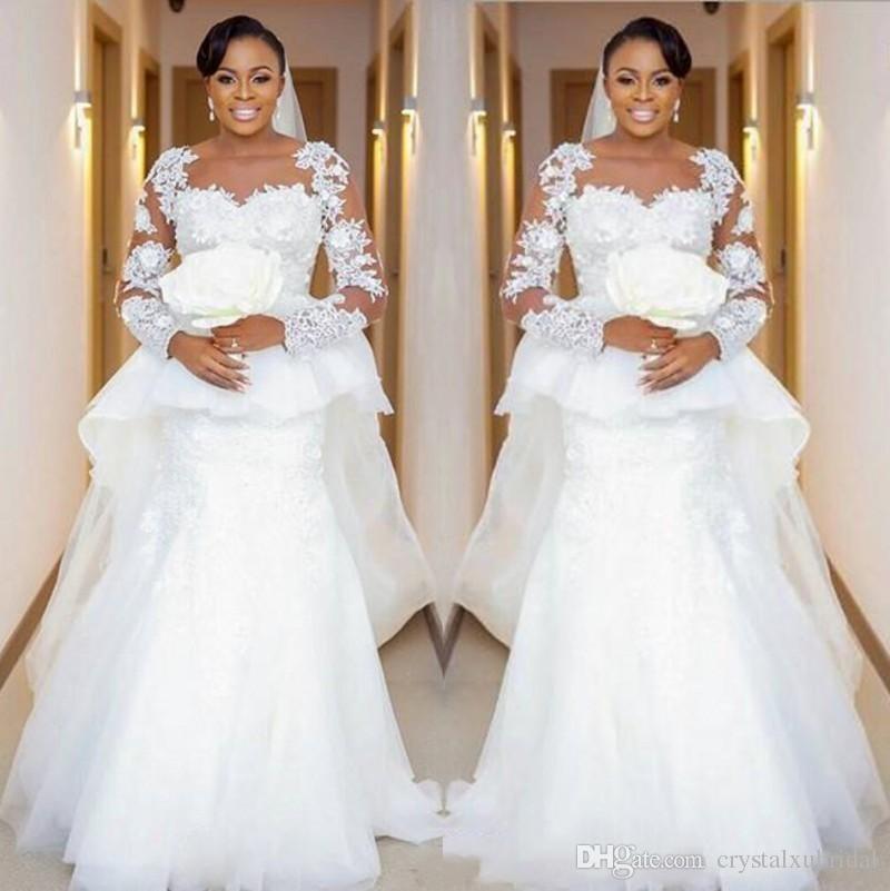 wedding dress with peplum waist