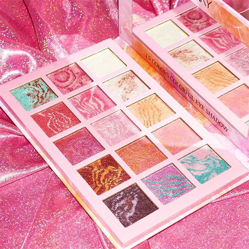

15 Colors Eyeshadow Palette Glitter Shimmer Powder Matte Metallic Glazed Pigment Waterproof Long Lasting Makeup Eye Shadow