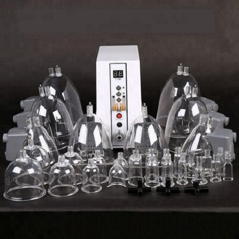 35 Cups vacuum therapy BODY Shaping Slimming breast and butt enlargement lift up electric vibrator pump massage machine