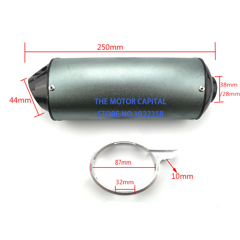 28 millimetri 32 millimetri 38 millimetri 51 millimetri Motociclo di scarico del silenziatore del tubo di 125cc 150cc 160cc Dirt Pit Bike Color : Titanium 28mm