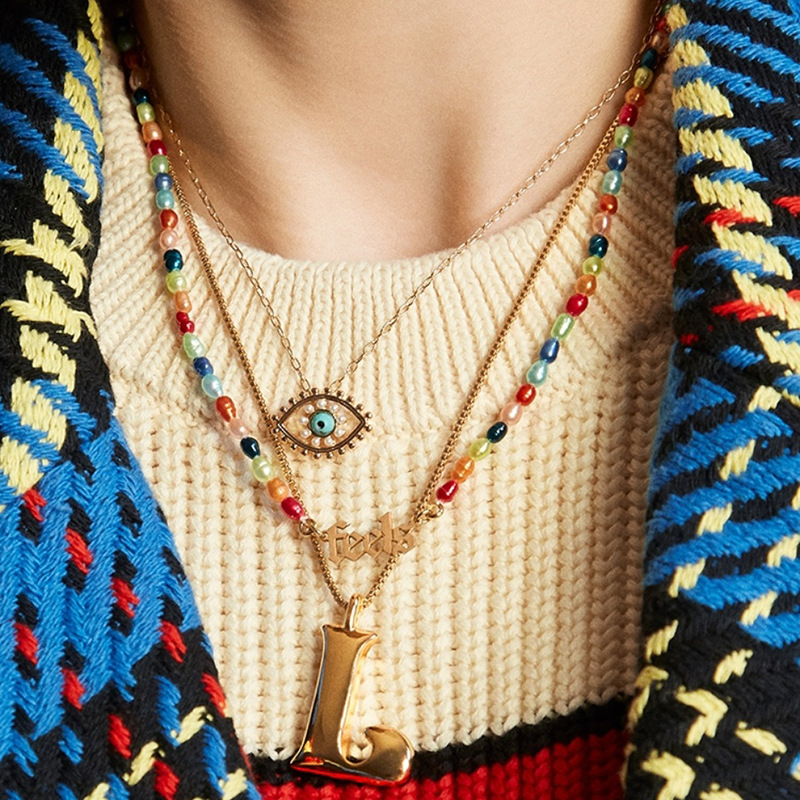 

Evil Eye necklace for women 2020 With Crystal Vintage Long Necklaces Sweater Chain Link Chain Necklace Delicate Jewelry