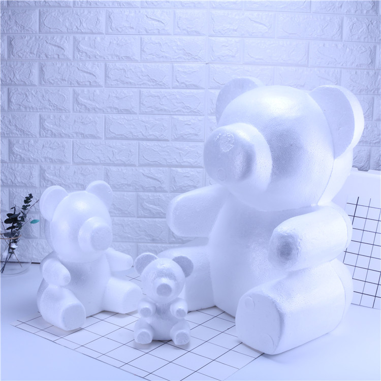 

PE foam modeling polystyrene bear rabbit dog for pe rose flower head bear craft for gift valentine's day, 15cm bear