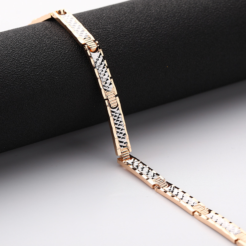 

Mens Fashion Plated 24K Gold Bracelet women personality Two Colors bangle bracelet charm couple bracelets Jewelry
