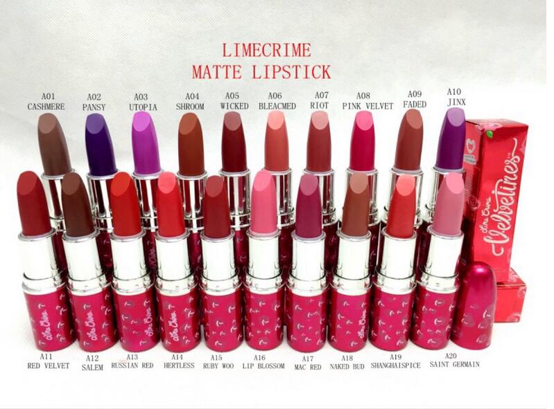 

2017 NEW matte Lipstick M Makeup Luster Retro Lipsticks Frost Sexy Matte Lipsticks 3g 20 colors lipsticks with English Name, Mixed color