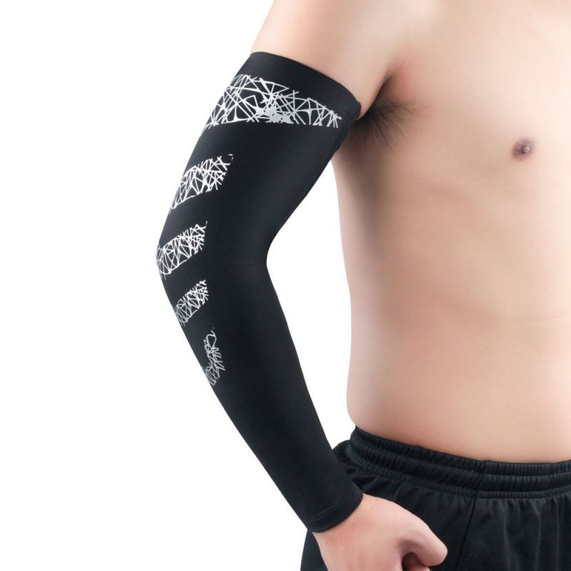 

1pc Arm Sleeves Long Breathable Sunshade Protective Hand Elbow Protection Cover Outdoor Sportswear Universal Accessories, Black