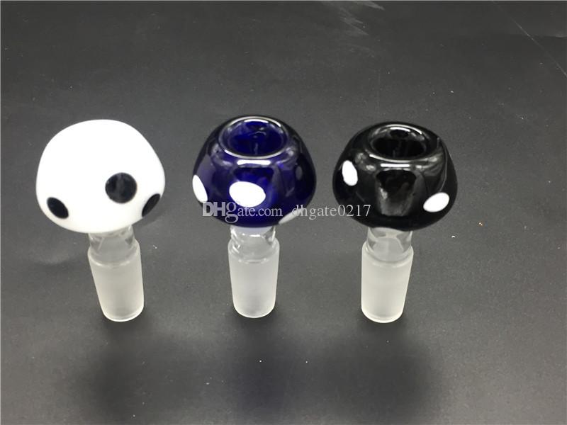 

New Arrival 14mm 18mm Male Mushroom Glass Bowls For Bongs Bull Glass Heady Bowl For Water Pipe Free Shipping