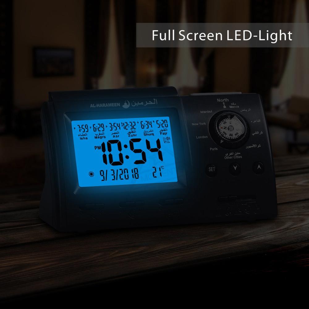 Islamic Alfajr Clock With Azan Tim For All Cities Athan Table Clock