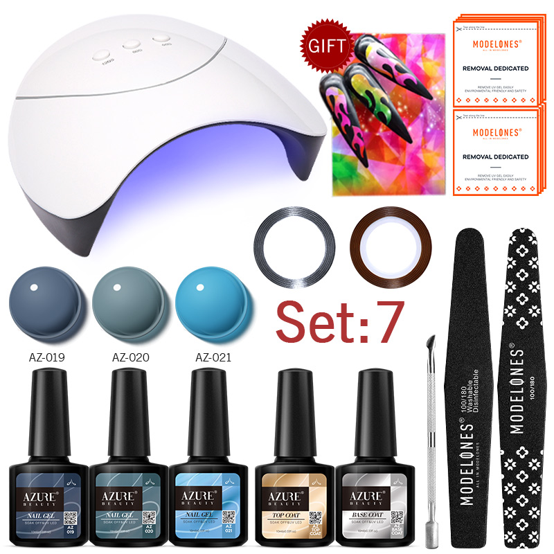 

Beauty 36W Nail Lamp Nail Dryer Led Gel Polish Manicure Set Long Lasting Base Top Gel Kits Soak Off UV Varnish Set