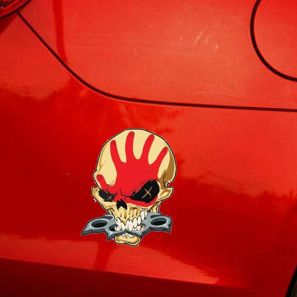 

8.6*9.5cm mFor 5 Finger Death Perforation Sticker Heavy Metal Music Album Car Vinyl Accessories Decal Car Accessories, Color