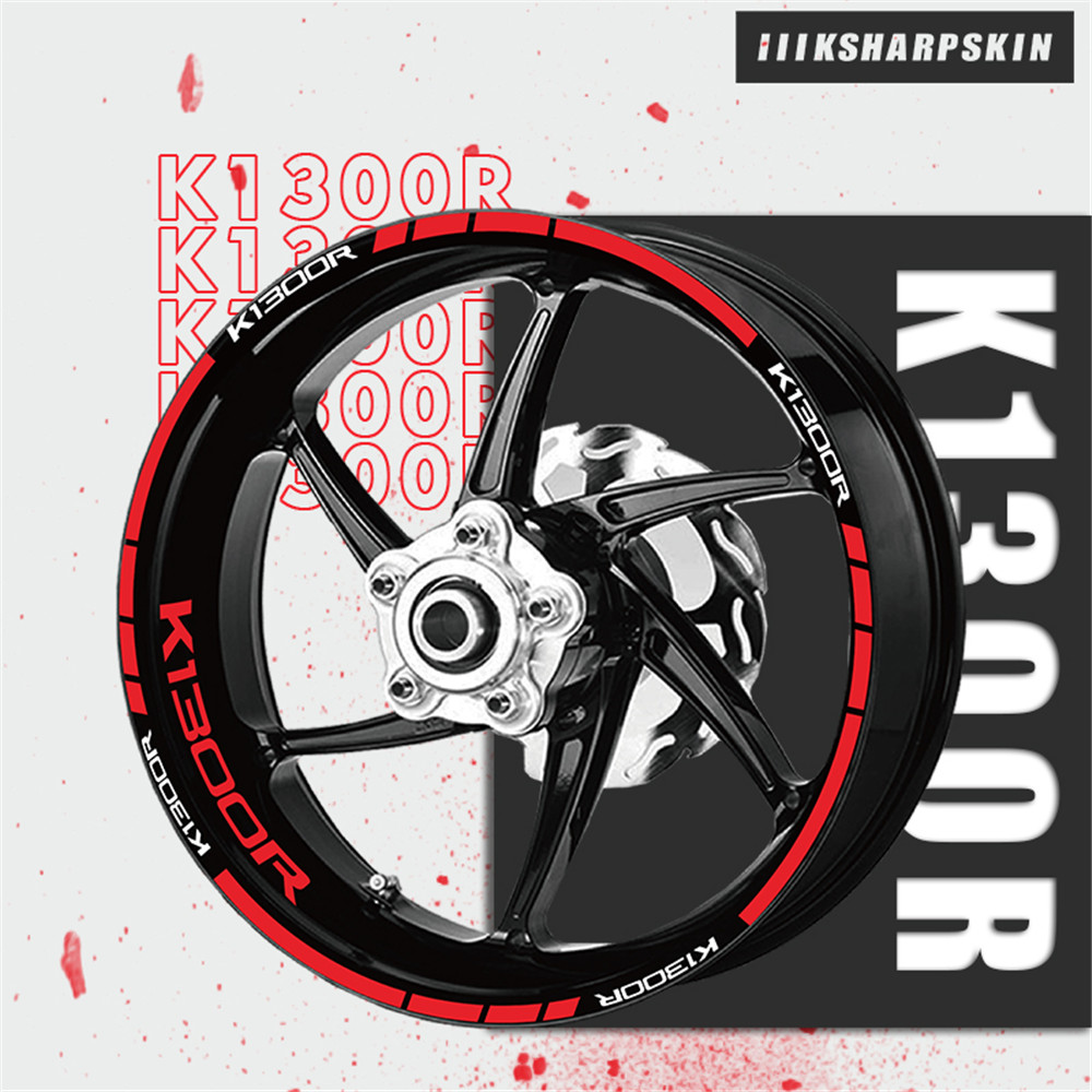 

Motorcycle rim decoration reflective stickers night safety warning decals stripes protective film 20 pcs for BMW K1300R K1300 R, Xt-lq-k1300r-ylw