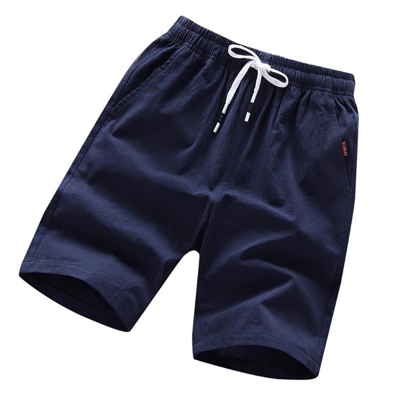 

Fitness Running Shorts 2020 Summer Fashion Pure Color Casual Shorts Drawstring workout Sport For Men, Black