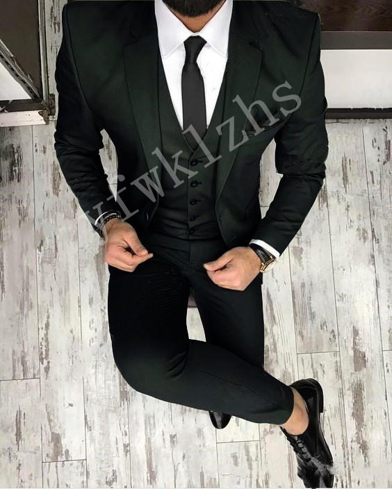 

Handsome Groomsmen Notch Lapel Groom Tuxedos Mens Wedding Dress Man Jacket Blazer Prom Dinner 3 Piece Suit(Jacket+Pants+Tie+Vest) B352, Same as image