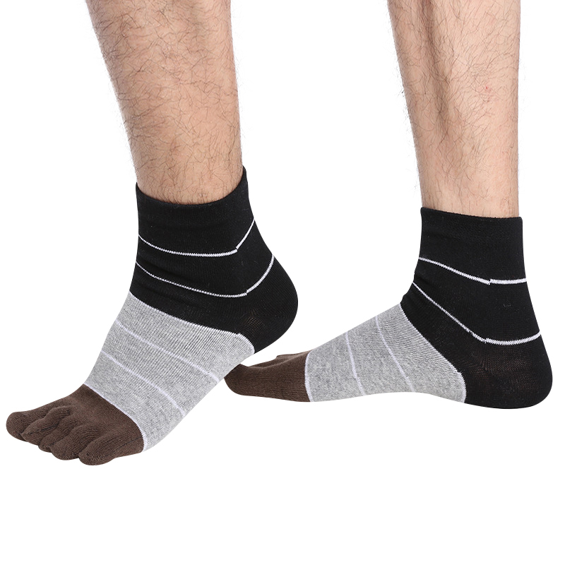 

Toe Socks Men Finger-separated Odor Resistant Cotton Polyester Spandex Ankle Hosiery Sports Fitness Footwear