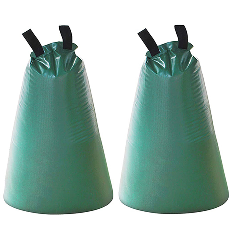 

2-Pack Tree-Watering Drip Irrigation Bags, For Newly Planted Trees, Slow Release, Green