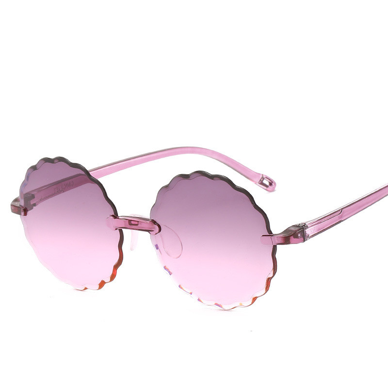 

Kids Sunglasses Boy Girl Frameless Cut-edged Flower Children Sunglasses Cute Eyeglasses Frame Child Eyewear Summer Beach 62002