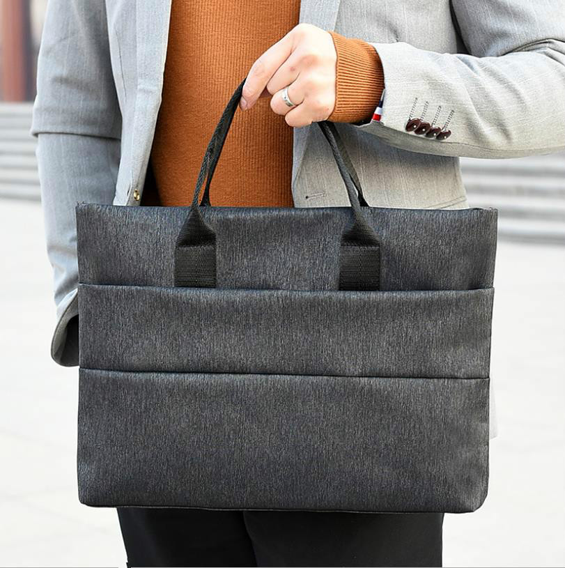 

Female Briefcases Men Business Briefcase Man Casual Shoulder Messenger Bag Men's Handbag Cross Section Laptop Bag, Black