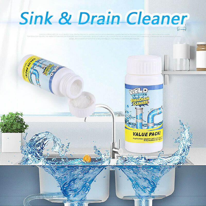 New Arrivals Powerful Sink & Drain Cleaner Pipe Dredging Agent Sewer Toilet Dredge Drain Cleaner Bathroom Hair Filter Strainer-image-481824816