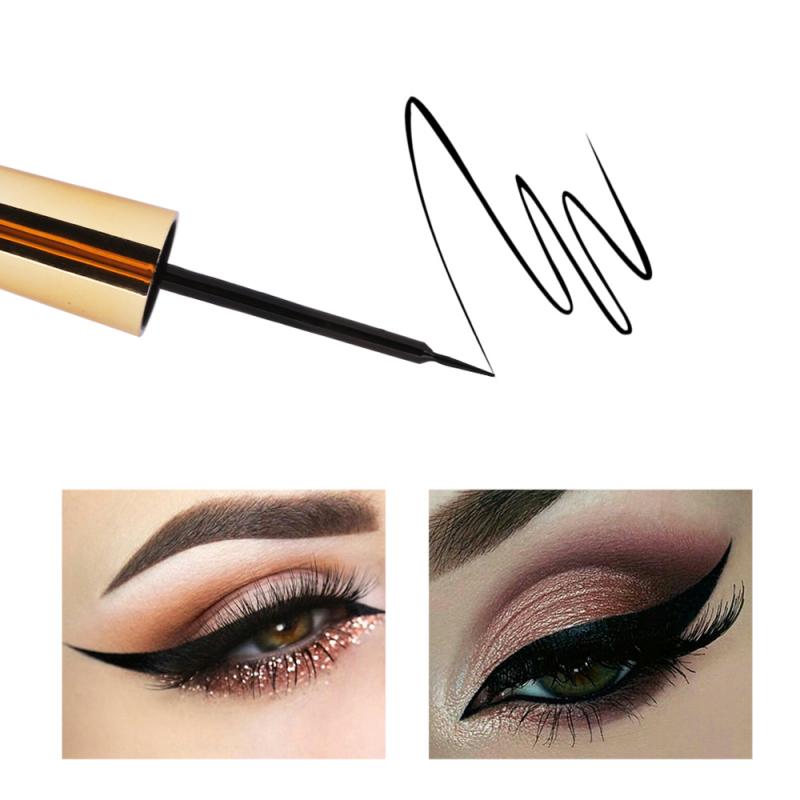 

1PC Liquid Eyeliner Pencil Super Waterproof Long-lasting Liquid Eye Liner Black Brown Natural Eyeliner Pen Make Up Tool TSLM1, Black b