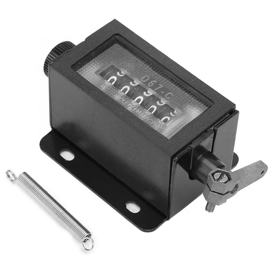 1pcs NEW Mechanical 5 Digit Click Stroke Pull Counter Manual Hand Tally
