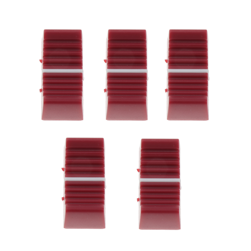 

5Pcs/set Plastic Mixer Straight Sliding Potentiometer Knob Cap Fader Cap