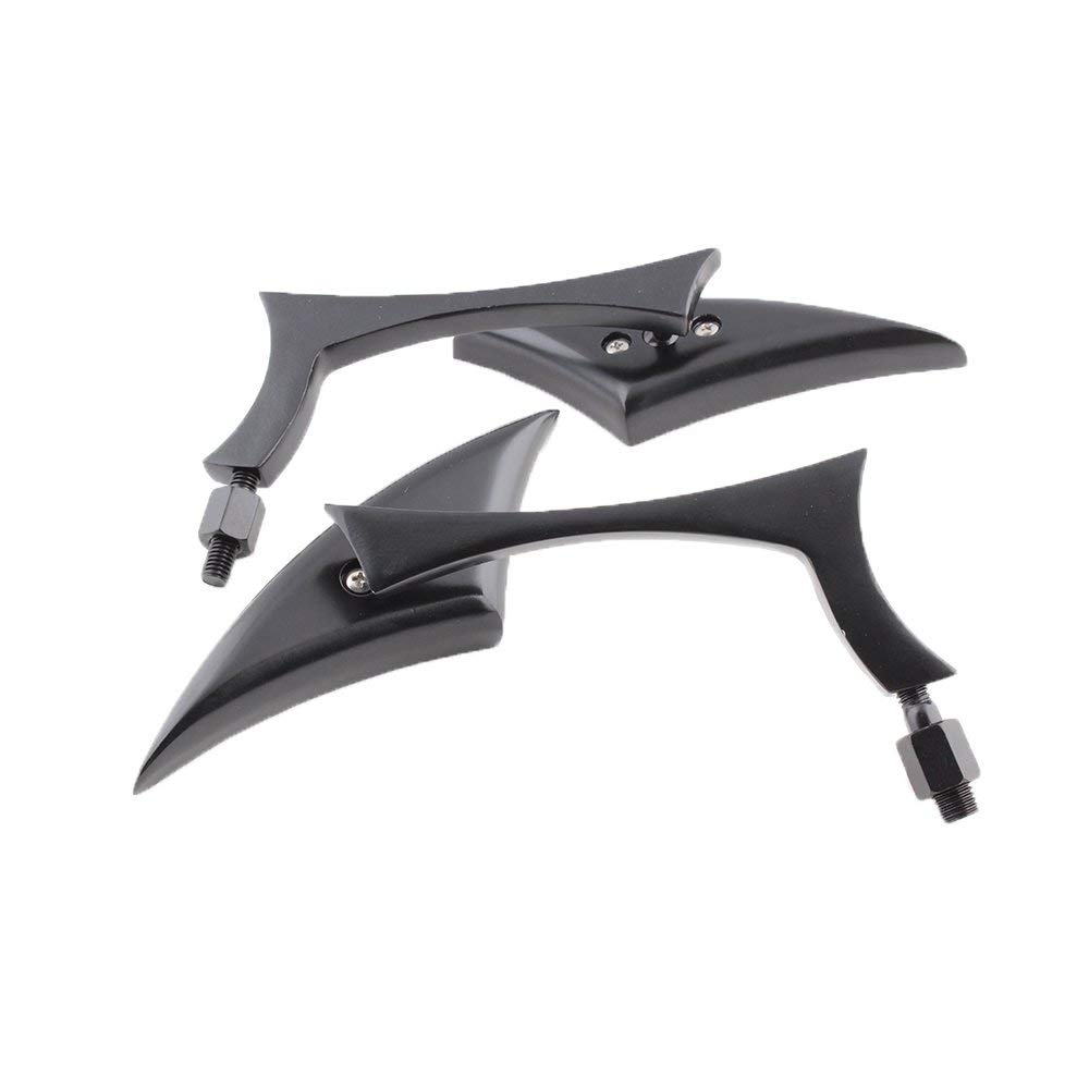 

Black 8mm/10mm Motorcycle Spear Blade Rear View Side Mirrors