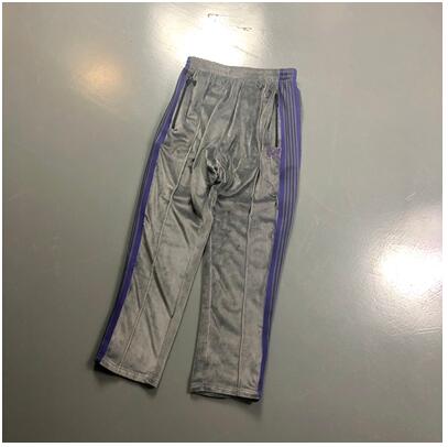 

AWGE X Needles Pants Men Women Casual Sweatpants 19SS NARROW VELOUR Butterfly Embroidery Trousers U6QV
