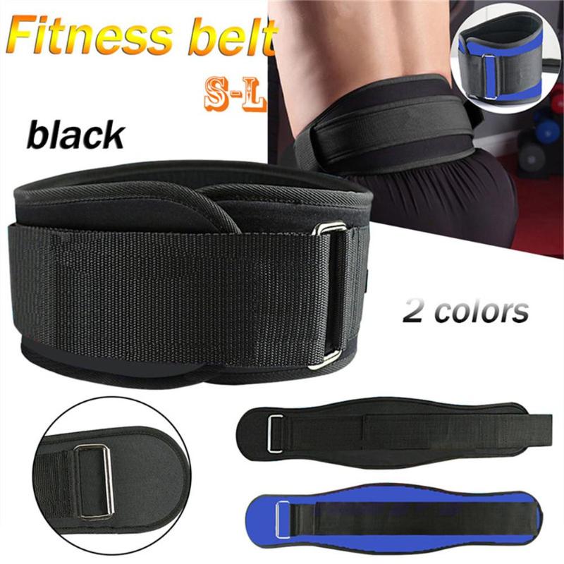 

Sport Weightlifting Waist Support Belt For Men Safety Gym Fitness Belt Squatting Barbell Dumbbel Training Lumbar Back Support, S blue