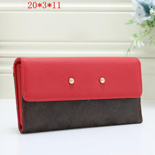 

Fashion Women Wallets Classic Long Purse Designer 3 Folded Carteras Womens Purses 29l for Female Online, Red
